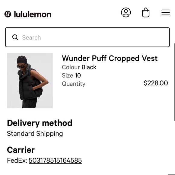 lululemon Wunder Puff Cropped Vest - Picture 11 of 11